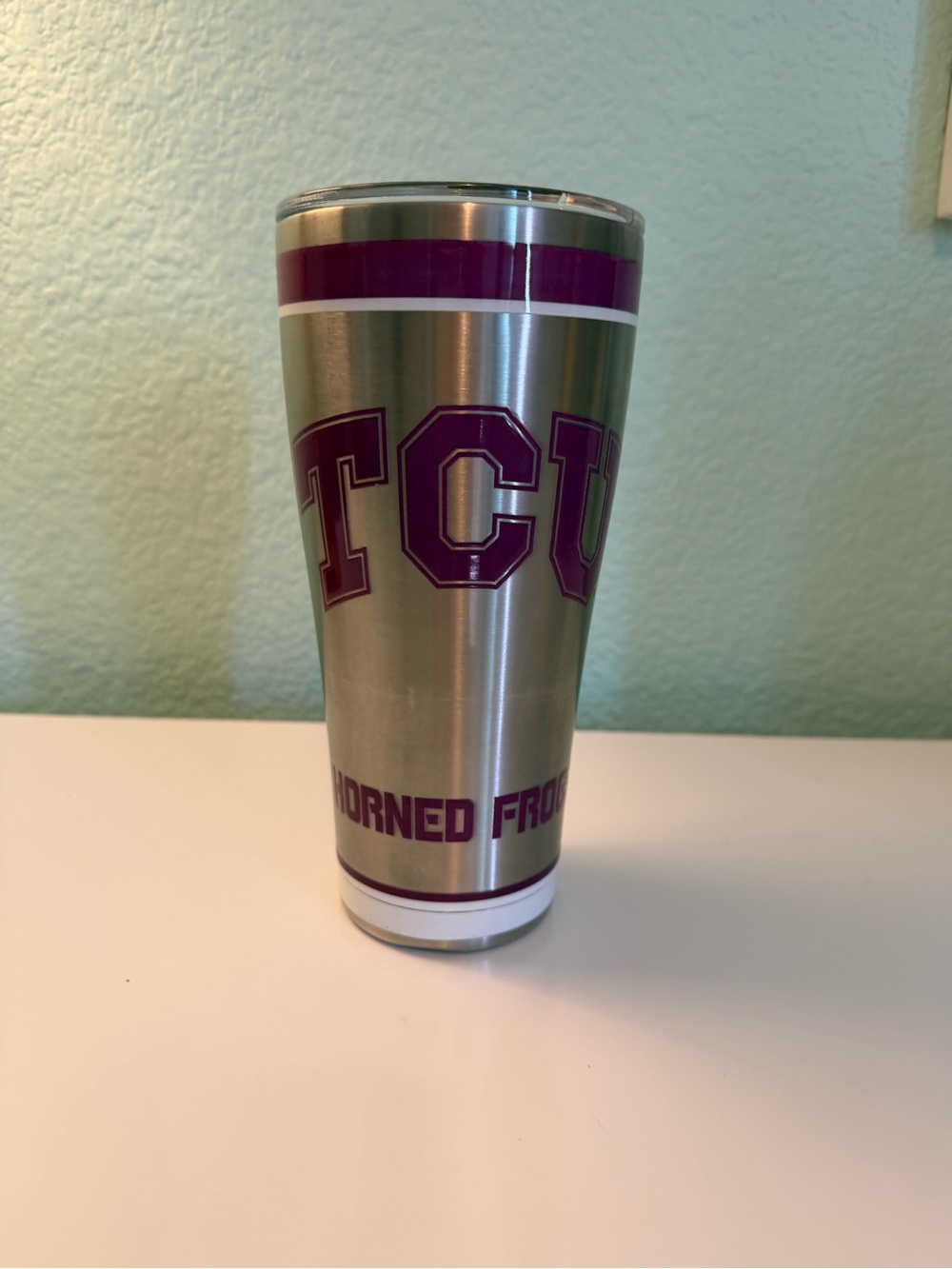 tervis 30 oz Stainless Steel TCU Travel Tumbler with purple  Accents